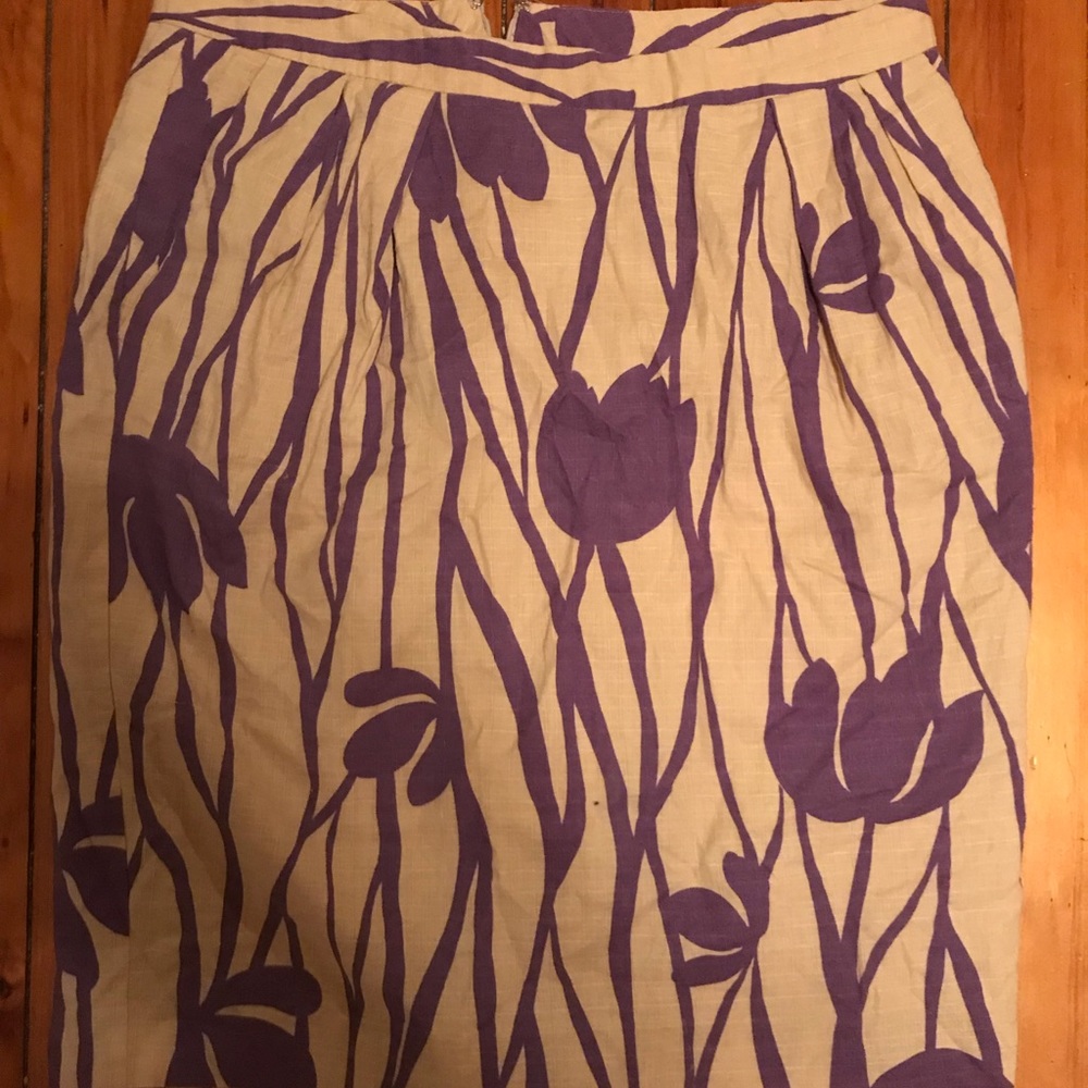 Attention Purple & Tan Skirt Size 10